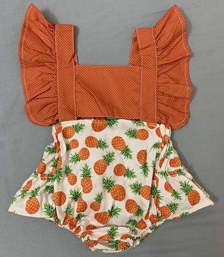 Girl's Clothing Orange / 70 Summer Baby Rompers