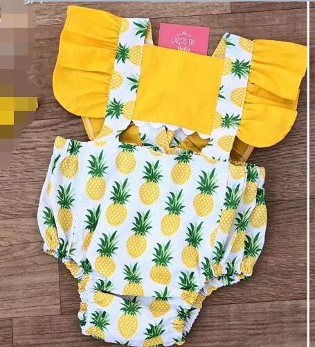 Girl's Clothing Yellow / 70 Summer Baby Rompers