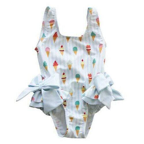 Girl's Clothing Summer Bow Icecream Bikini Bathing Suit