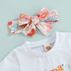 Sunflowers Printed High Waist Shorts Headband