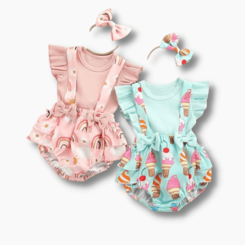 Girl's Clothing Sweet Summer Romper Outfit