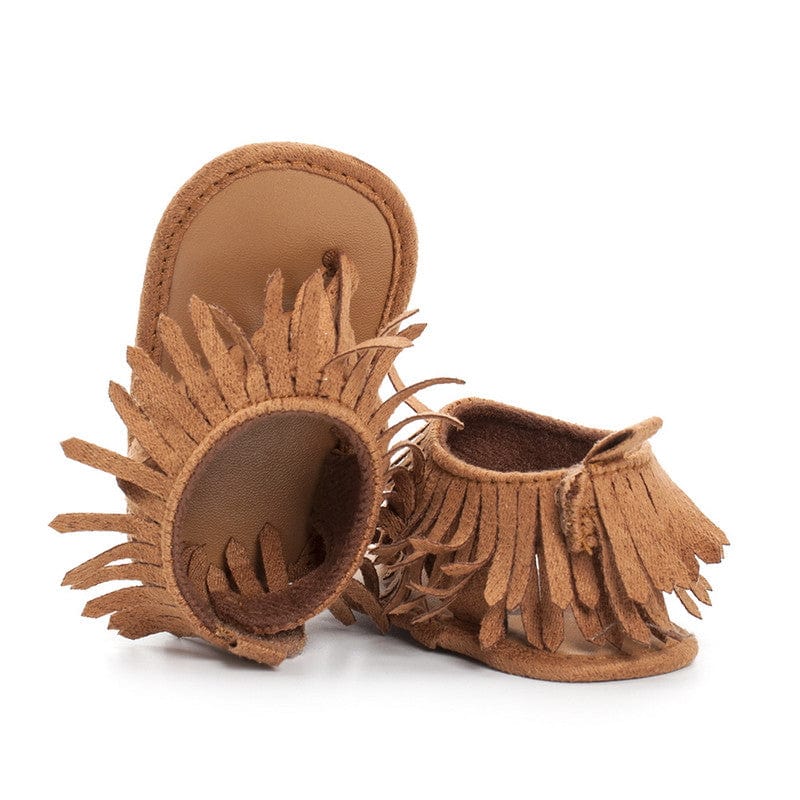 Shoes Khaki / 0-6M Tassel Sandals For Baby Girl