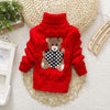 Girl&#39;s Clothing Dark red / 2T Teddy Knitted Turtleneck Sweater
