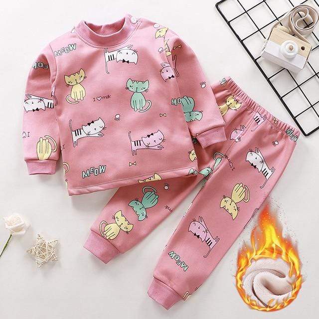 Style 11 / 4T Thicken Pajama Sets Cartoon