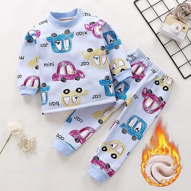 Style 4 / 4T Thicken Pajama Sets Cartoon
