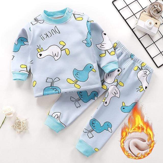Style 19 / 4T Thicken Pajama Sets Cartoon