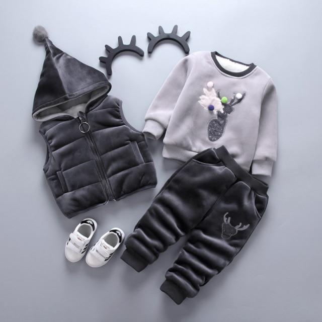 Boy's Clothing gray 2 / 6M Thick Children Sweater Set