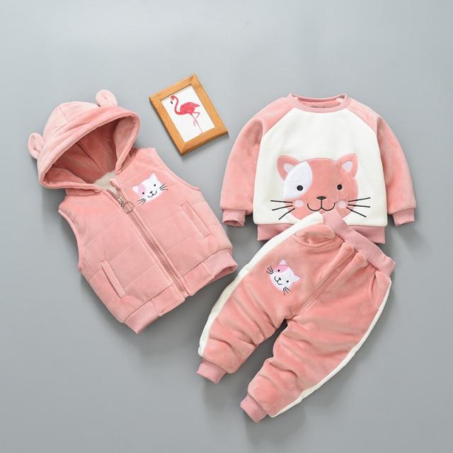 Boy's Clothing pink 3 / 3M Thick Children Sweater Set