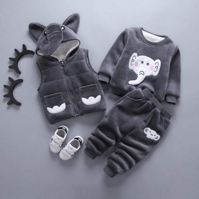 Boy's Clothing gray 5 / 3M Thick Children Sweater Set