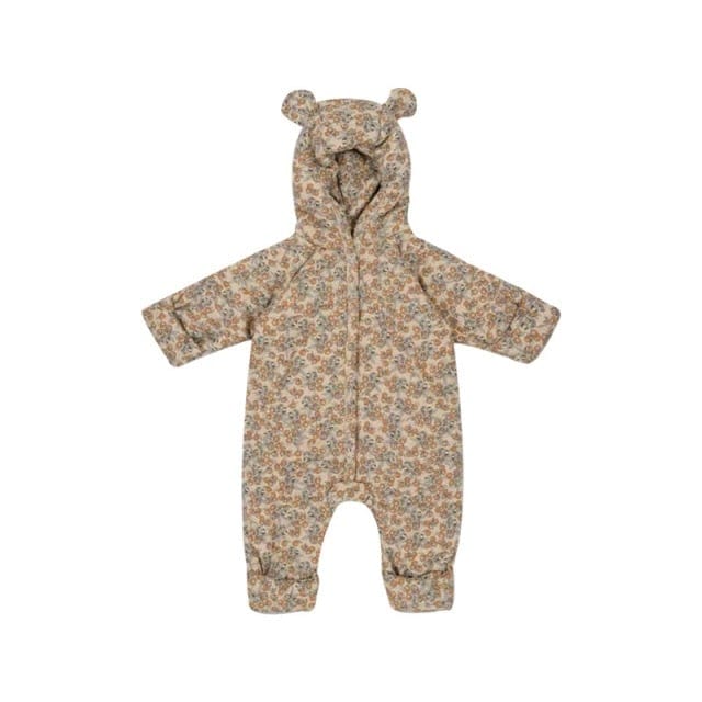 Orange / Newborn 56cm Three-layer Quilted Baby Jumpsuit