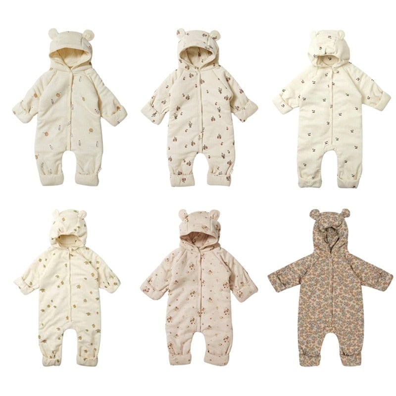 Three-layer Quilted Baby Jumpsuit