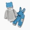 Boy&#39;s Clothing Three Piece Stripe Baby Romper Set