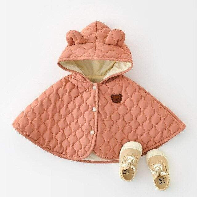 brick red / M 0-2 Y Toddler Bear Cloak