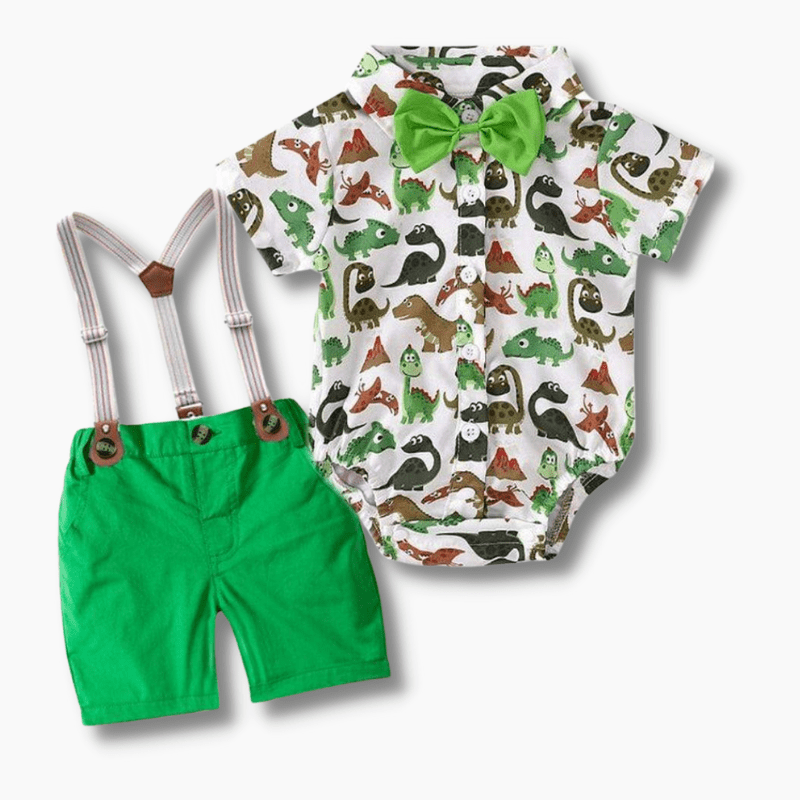 Toddler Boy Dinosaur Shorts Outfit