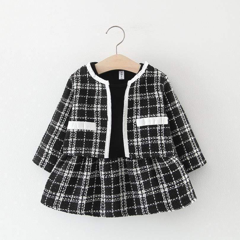 Girl's Clothing Black / 12M Toddler Girl Plaid 2 Piece Set