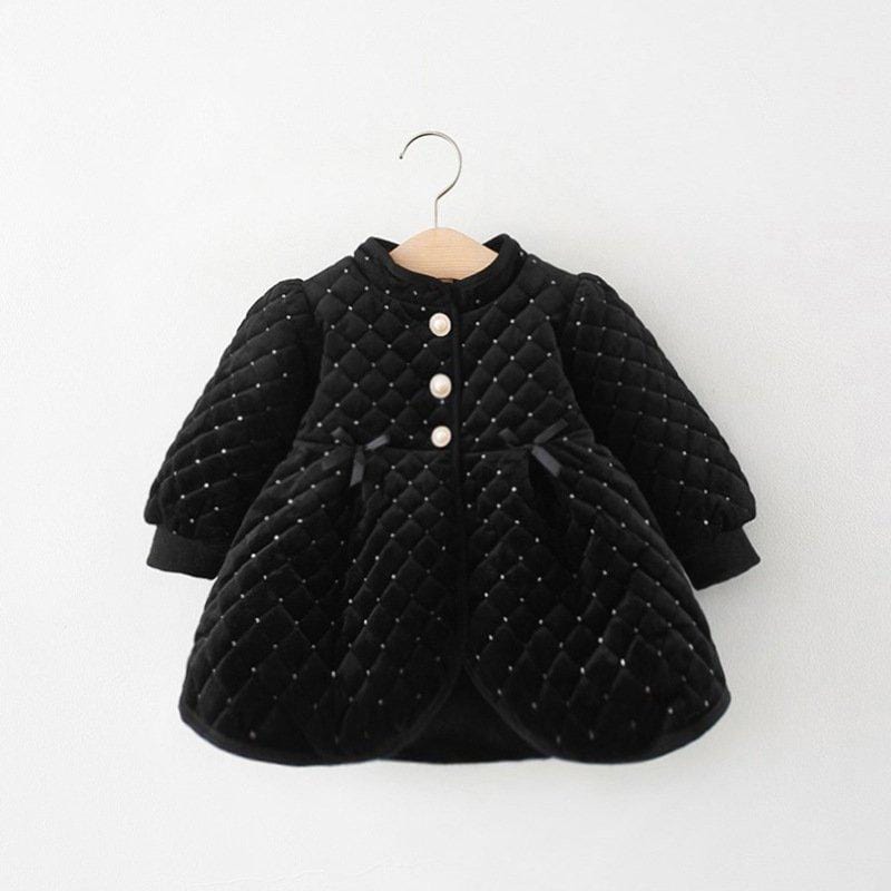 Black / 3T Toddler Girl's Padded Coat