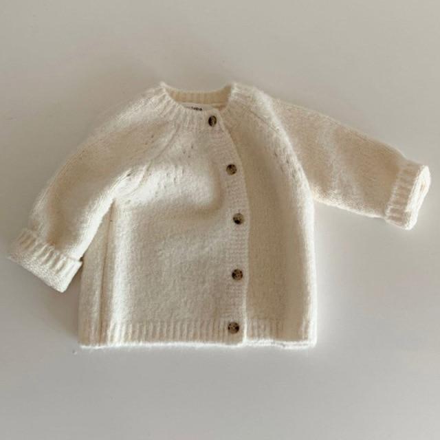 Girl's Clothing beige white / 3T Toddler Knit Cardigans