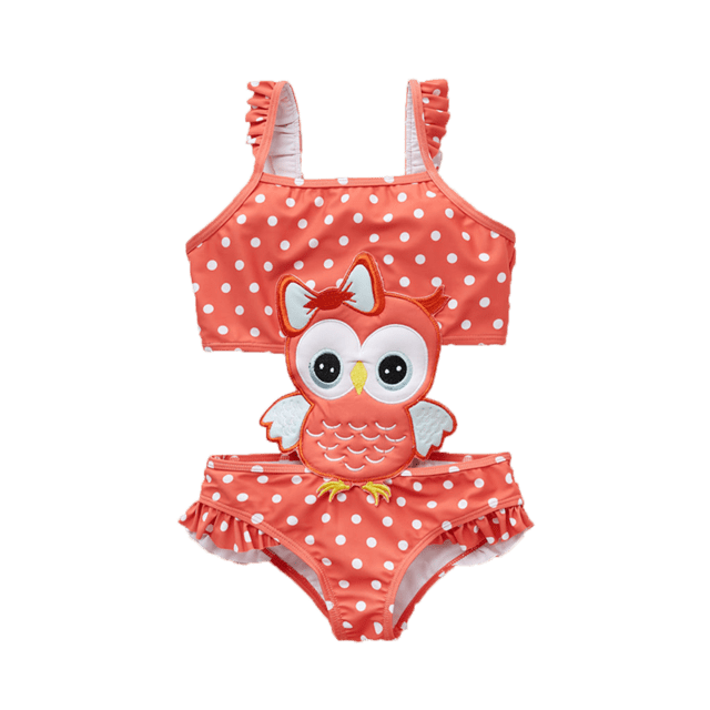 Girl's Clothing Pink Owl / 8T Toddler Patterned Swimwear