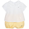 Toddler White Shirt Yellow Shorts