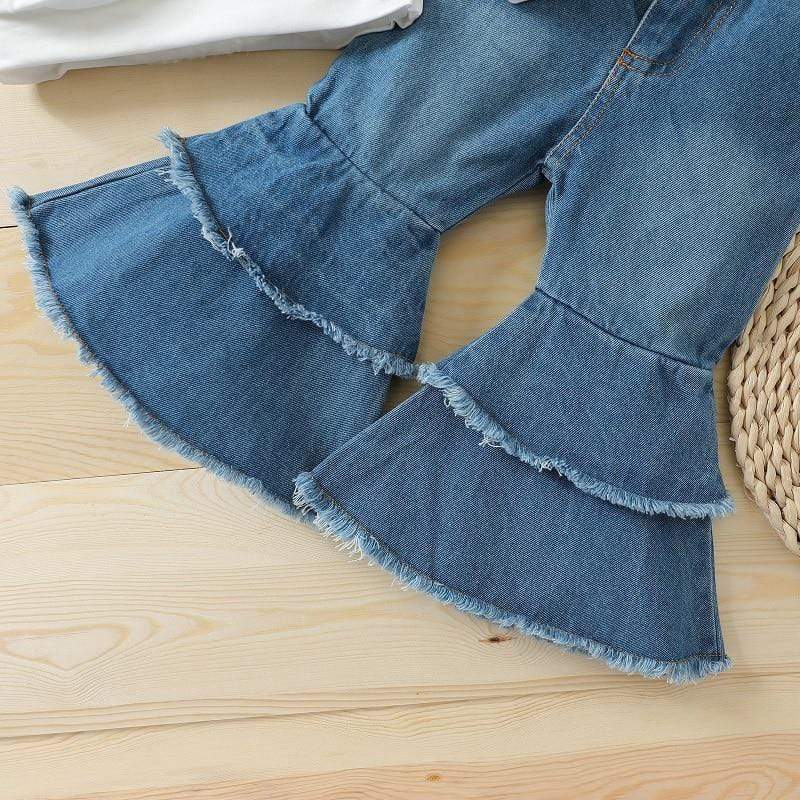 Girl's Clothing Tops Flared Jeans Denim Pant