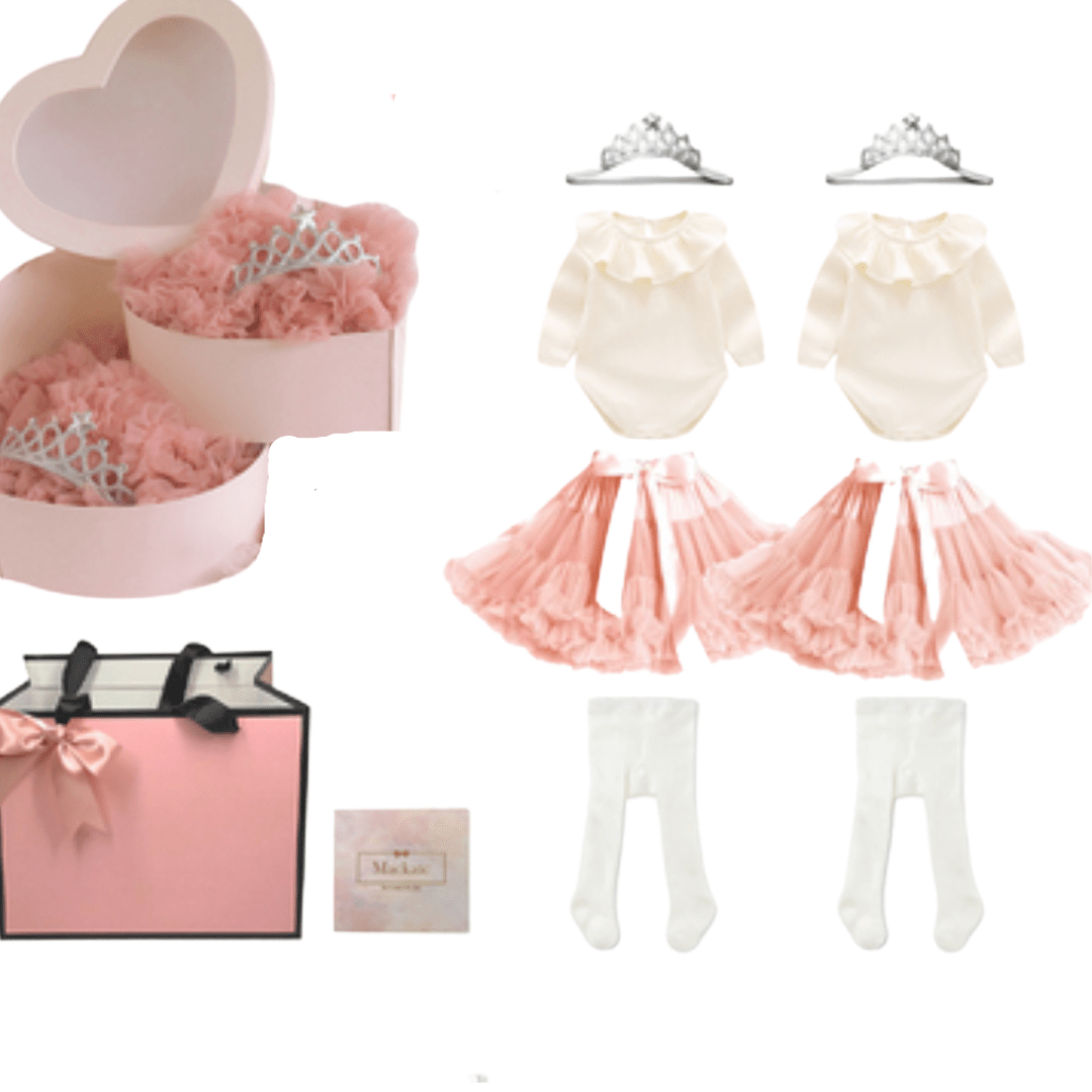 1-3M / B Twin Baby Girl Gift Set