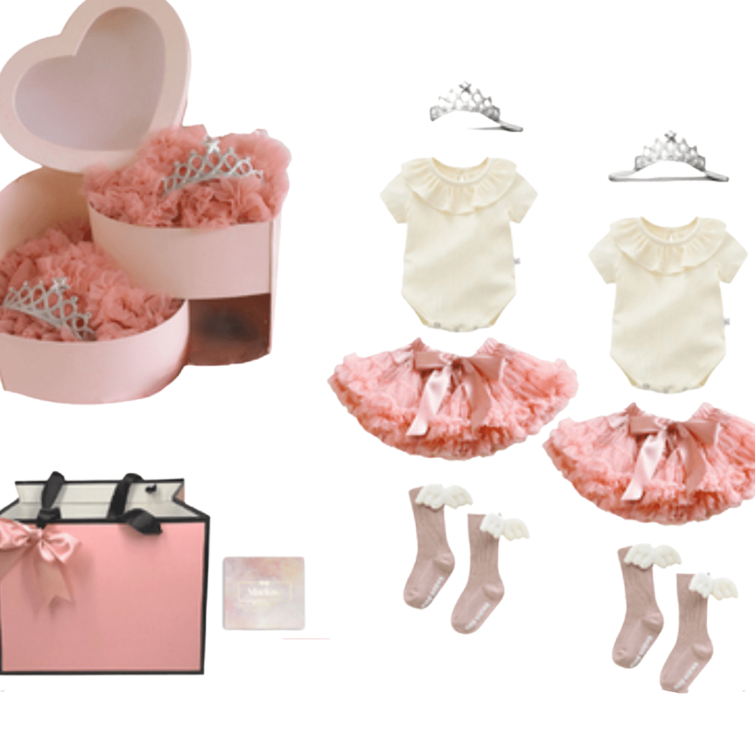 1-3M / D Twin Baby Girl Gift Set