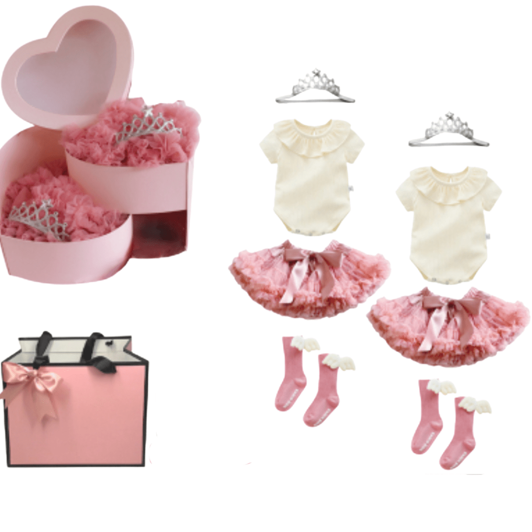 1-3M / C Twin Baby Girl Gift Set