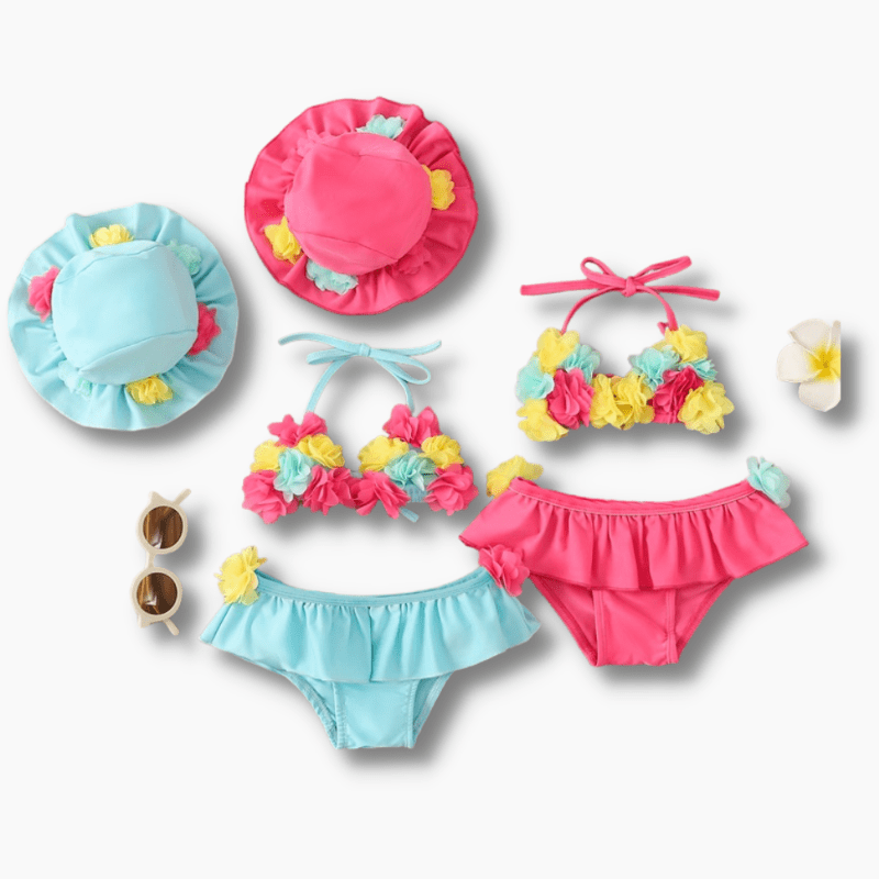 Baby swimsuit and hat 2025 set