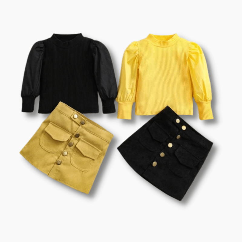 Girl's Clothing Two Piece Skirt Set