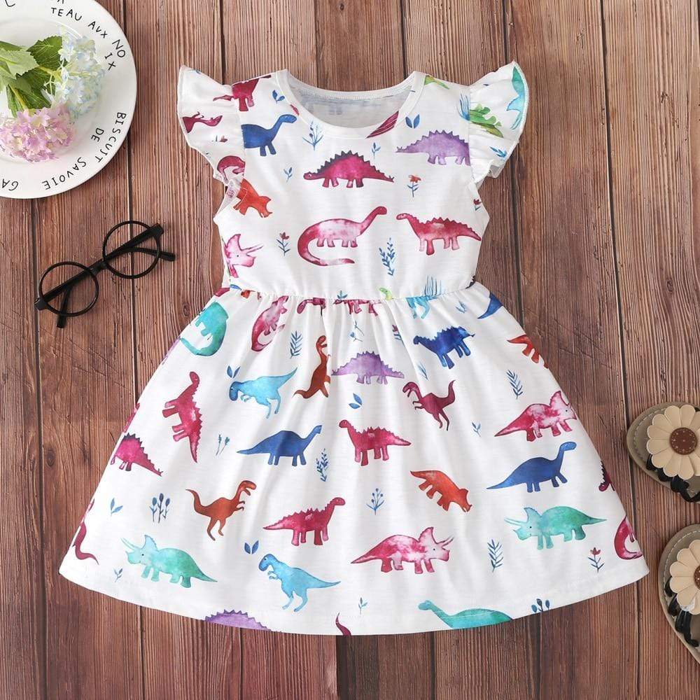 Girl's Clothing Unicorn Dinosaur  Dress