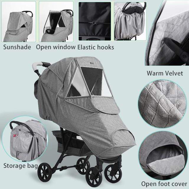 D Gray Universal Waterproof Winter Thicken Rain Cover