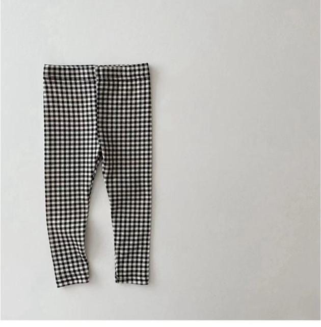 Plaid black / 18M Versatile Wear Leggings Elastic Pants