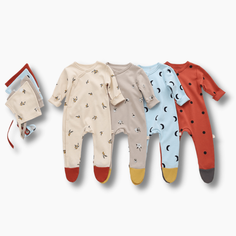 Vintage Baby Romper and Hat Set