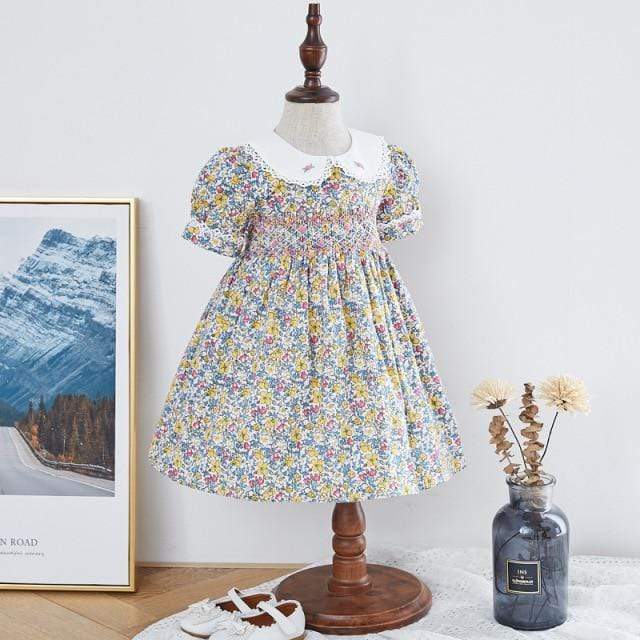 smock dress vintage Vintage Floral Smock Dress, Flower E / 3T