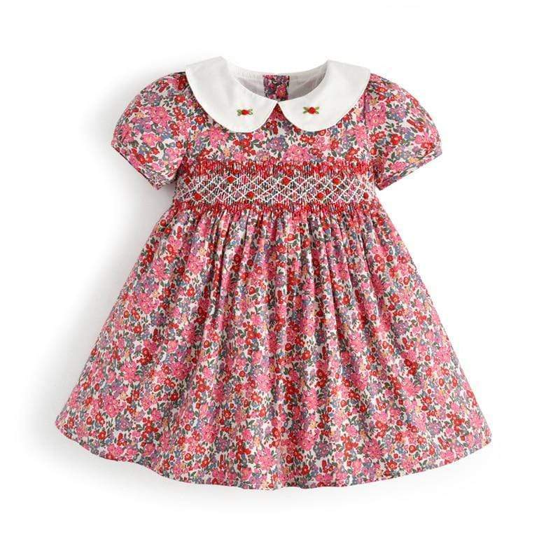 Vintage Floral Smock Dress, Flower D / 3T Vintage Floral Smock Dress, Flower D / 3T