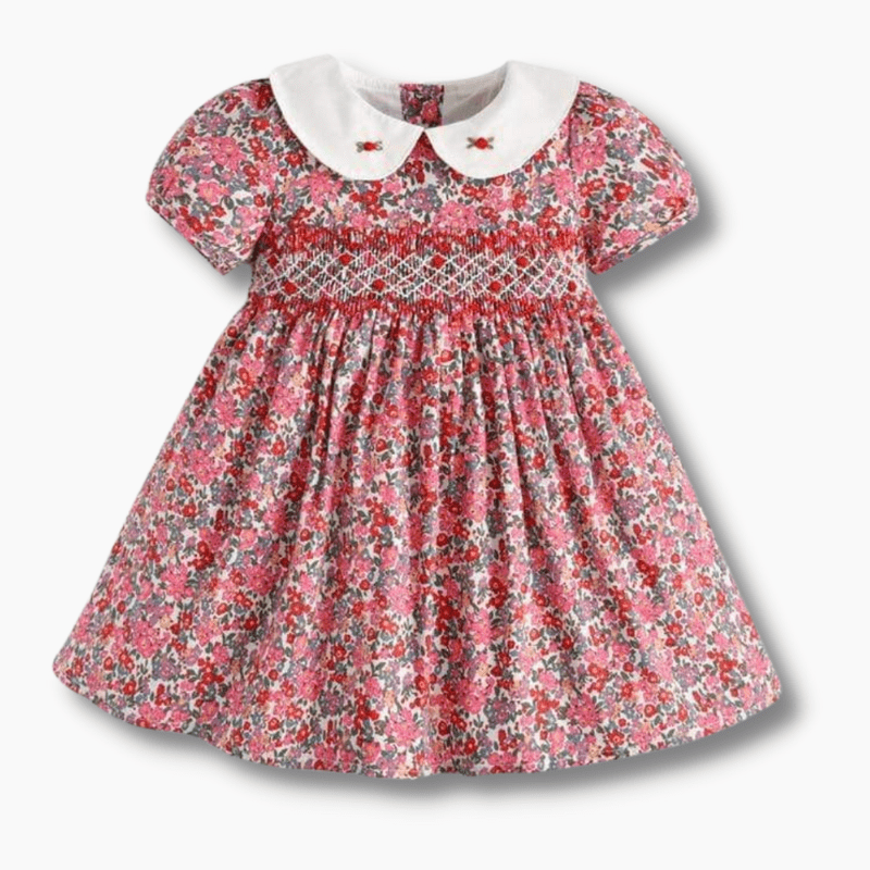 Girl's Clothing Vintage Floral Smock Dress