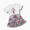 Girl&#39;s Clothing Vintage Ice Cream Print Outfit