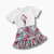 Girl's Clothing Vintage Ice Cream Print Outfit
