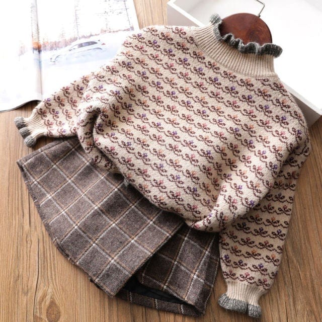 Girl's Clothing Beige / 3T Vintage Knitted Sweater
