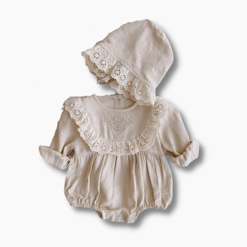 Girl&#39;s Clothing Vintage Lace Romper and Hat