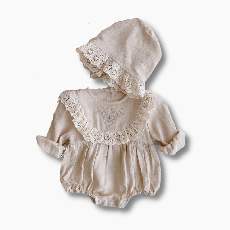 Girl's Clothing Vintage Lace Romper and Hat