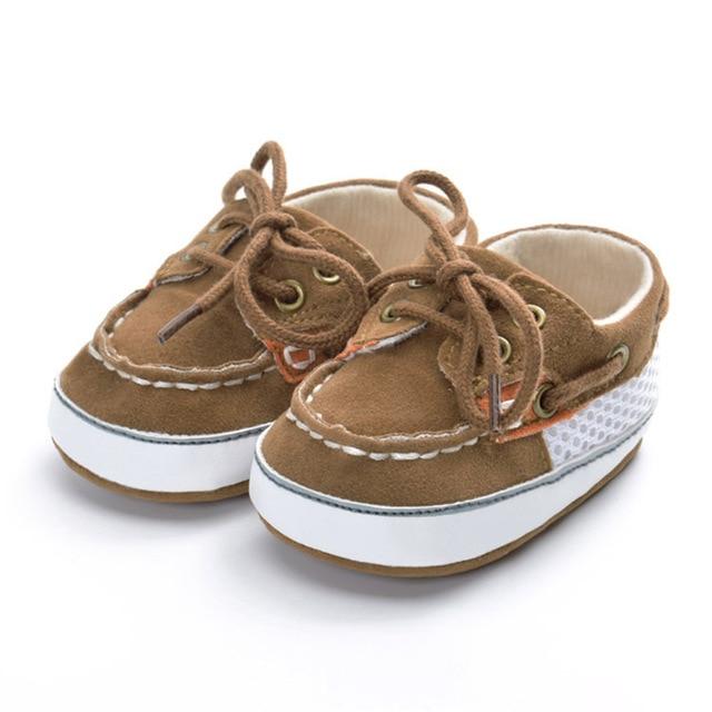 Shoes Brown / 12-18M Vintage Leather Lace-UP Soft Shoes