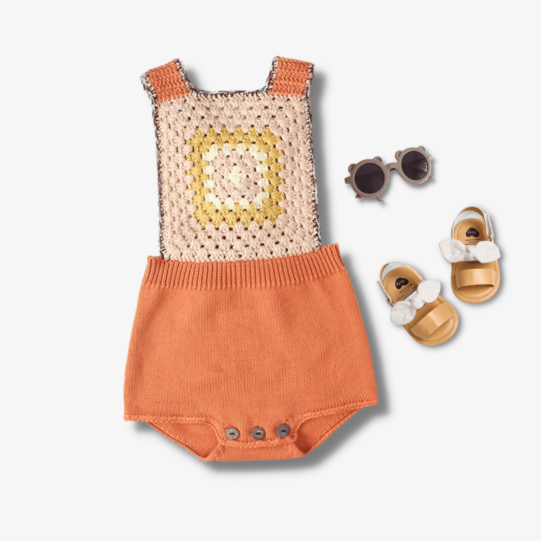 Girl's Clothing Vintage Style Knitted Romper