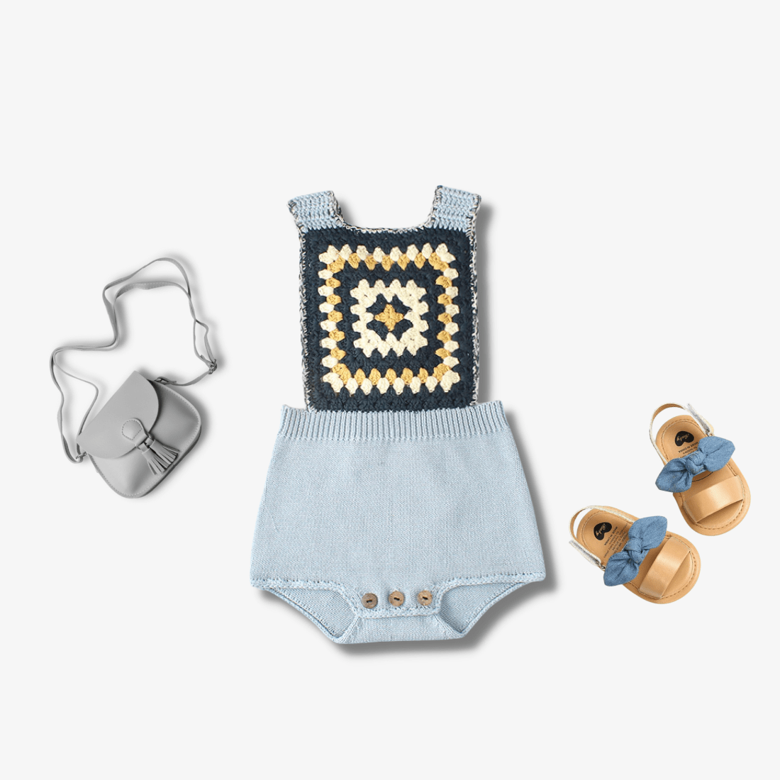 Girl's Clothing Vintage Style Knitted Romper