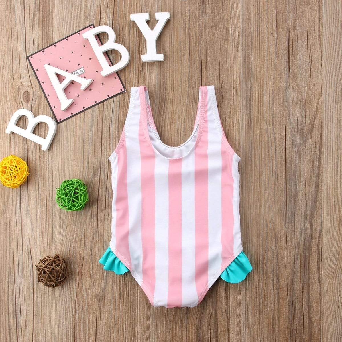 Girl's Clothing Watermelon Striped Swimsuit