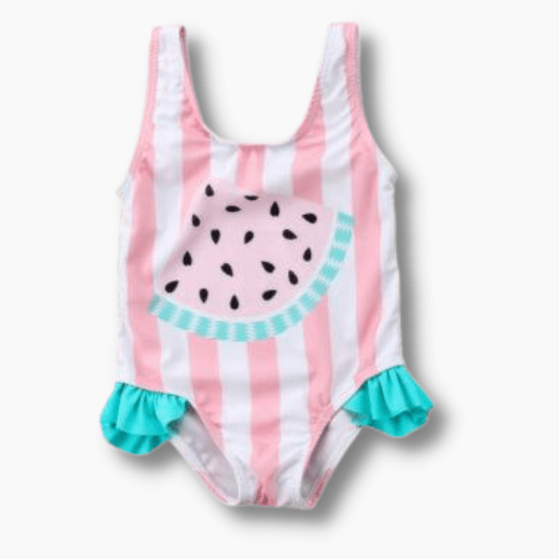 Girl's Clothing Watermelon Striped Swimsuit