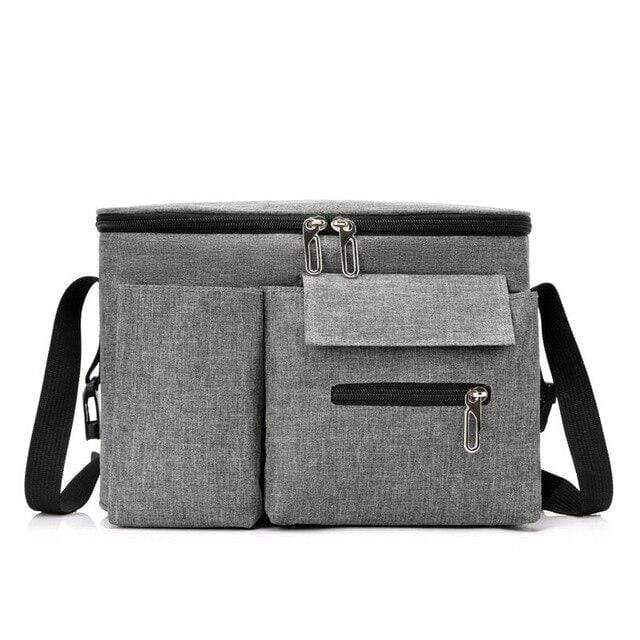 gray / China Waterproof Portable Diaper Bag