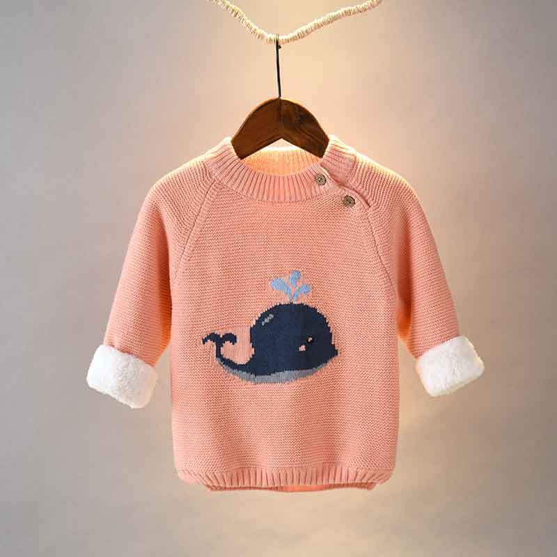 Girl's Clothing Whale Knit Sweater