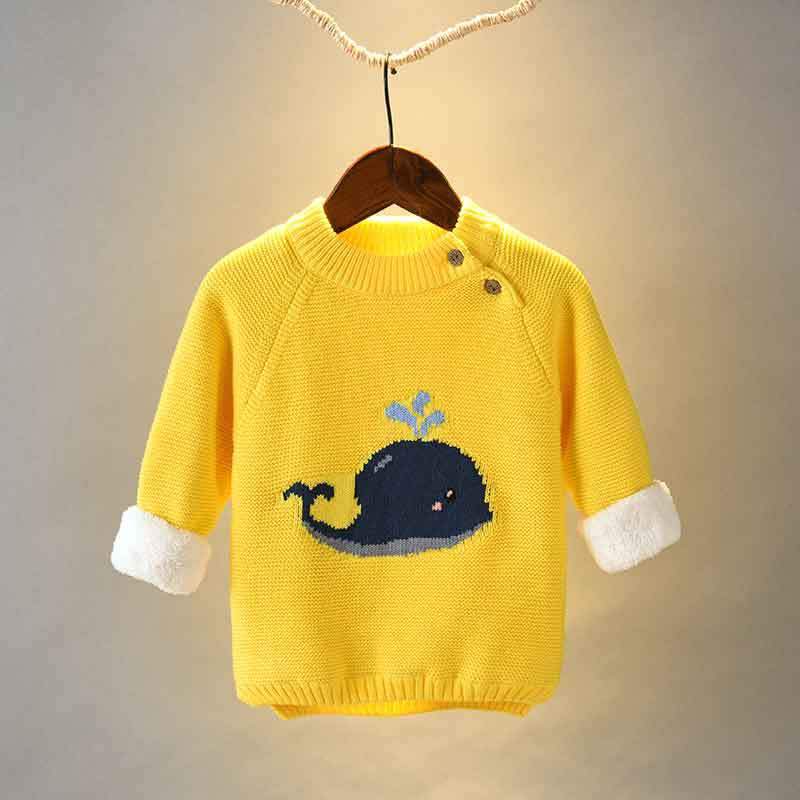 Girl's Clothing Whale Knit Sweater