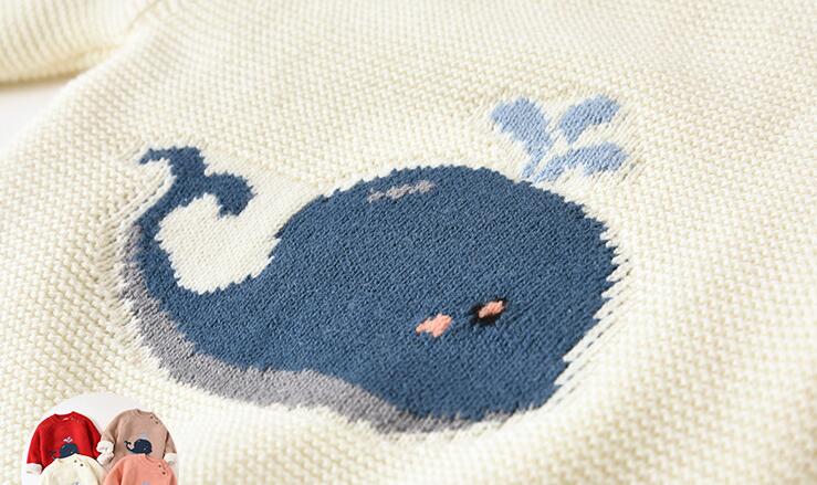 Girl's Clothing Whale Knit Sweater